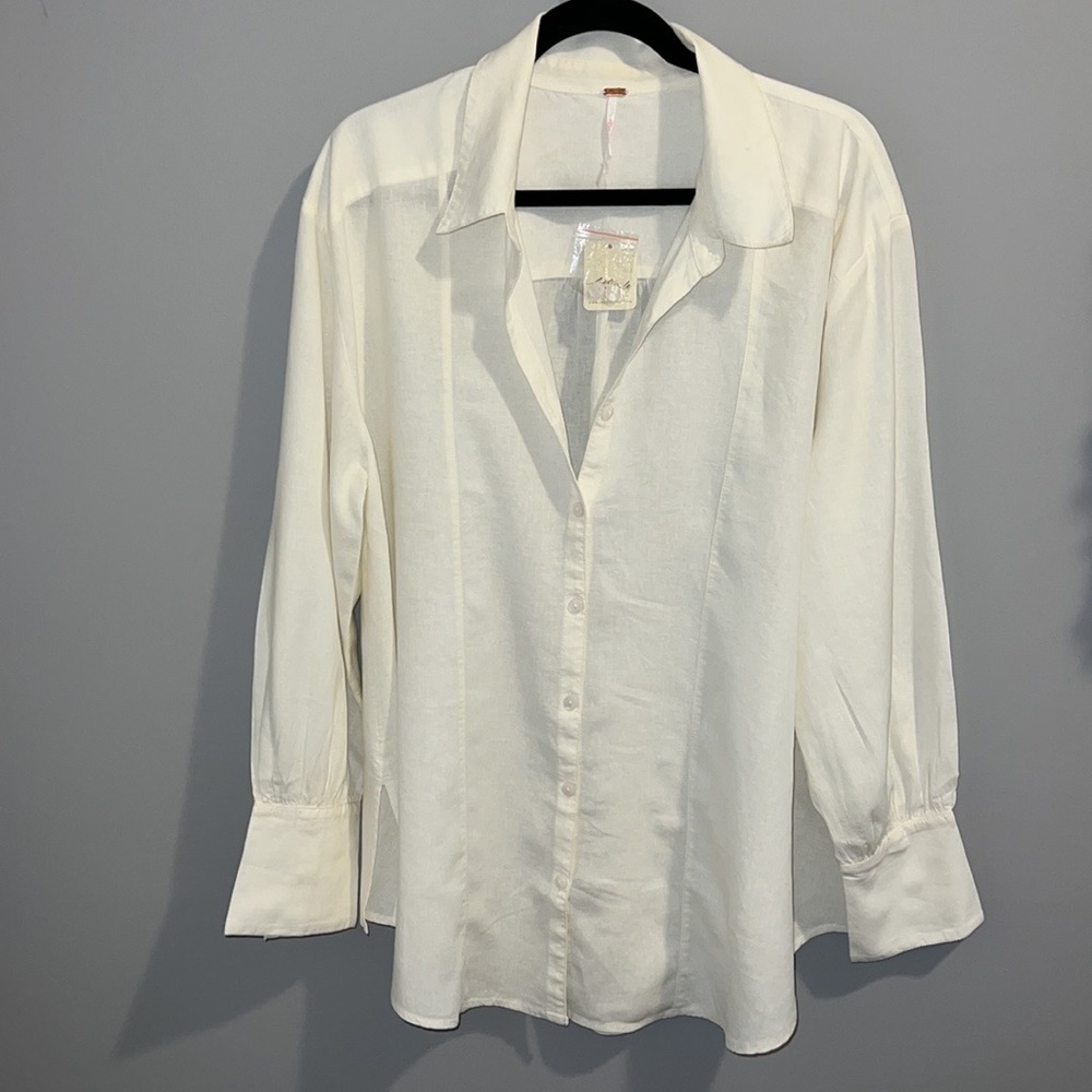 ❤️SOLD❤️ 💫 HP 💫 NWTS FREE PEOPLE LINEN TOP (M) - Picture 8 of 15